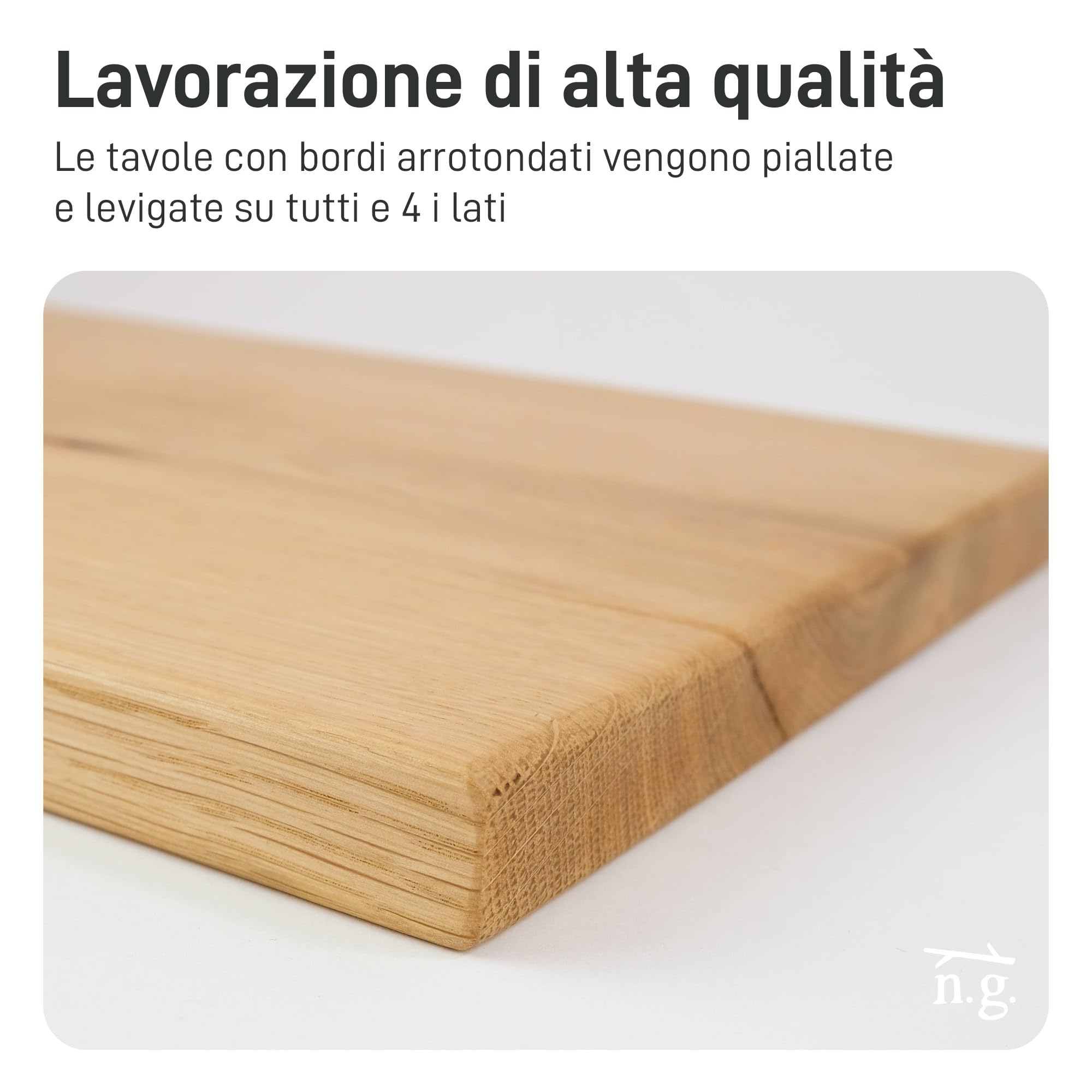 Mensola in legno di quercia da parete, mensola da cucina, davanzale, in legno massiccio, molte misure, stile rustico, supporto per libri, decorazione (profondità 20 cm, larghezza 200 cm