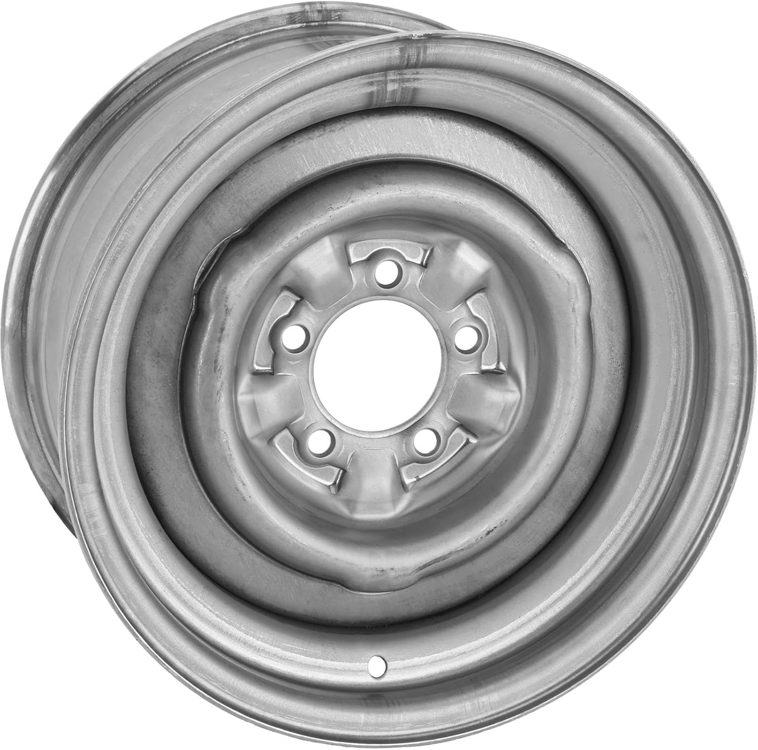 O/E Style Hot Rod Raw Steel Wheel, 15x7, 5 on 4.5, 4.25 BS