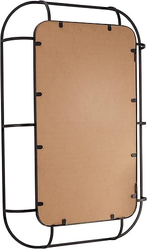 Miniatura 6 de WallBeyond Espejo de baño con marco de metal cuadrado negro para decoración de sala de estar, dormitorio, entrada [24 x 36 pulgadas, negro]