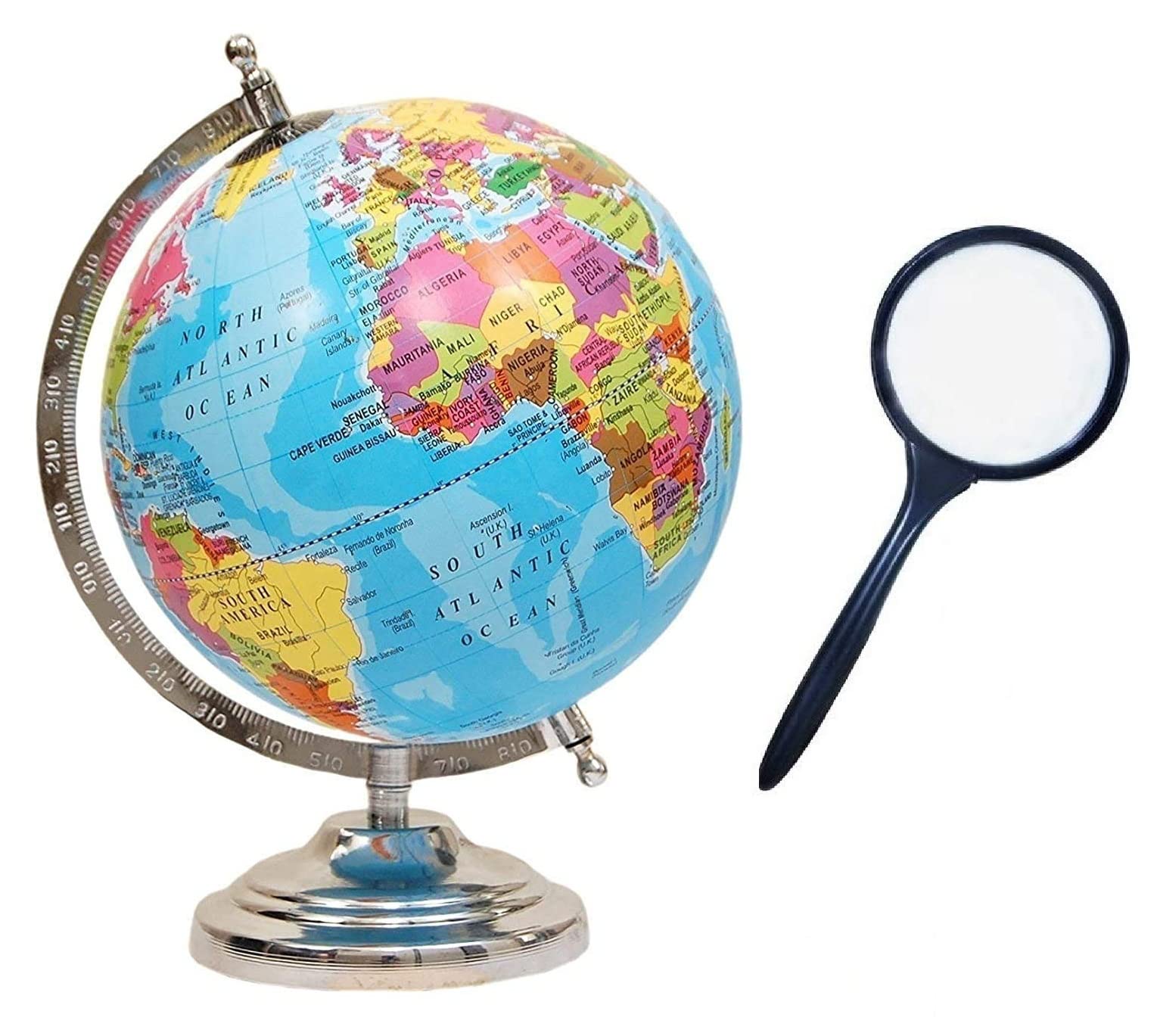 Buy TECHBLAZE 8" Diameter 10" Height Globe for Kids Learning Big Size
