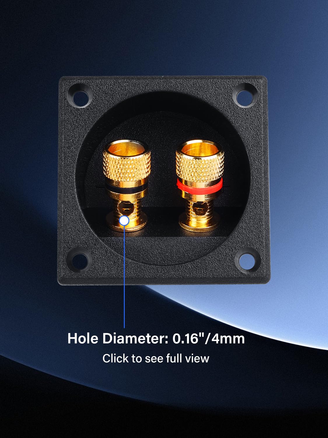 PNGKNYOCN Speaker Junction Box Terminal, 57X57mm 2 Way Binding Post Subwoofer Box Terminal for Car/Home Audio DIY2 Pack - Image 3