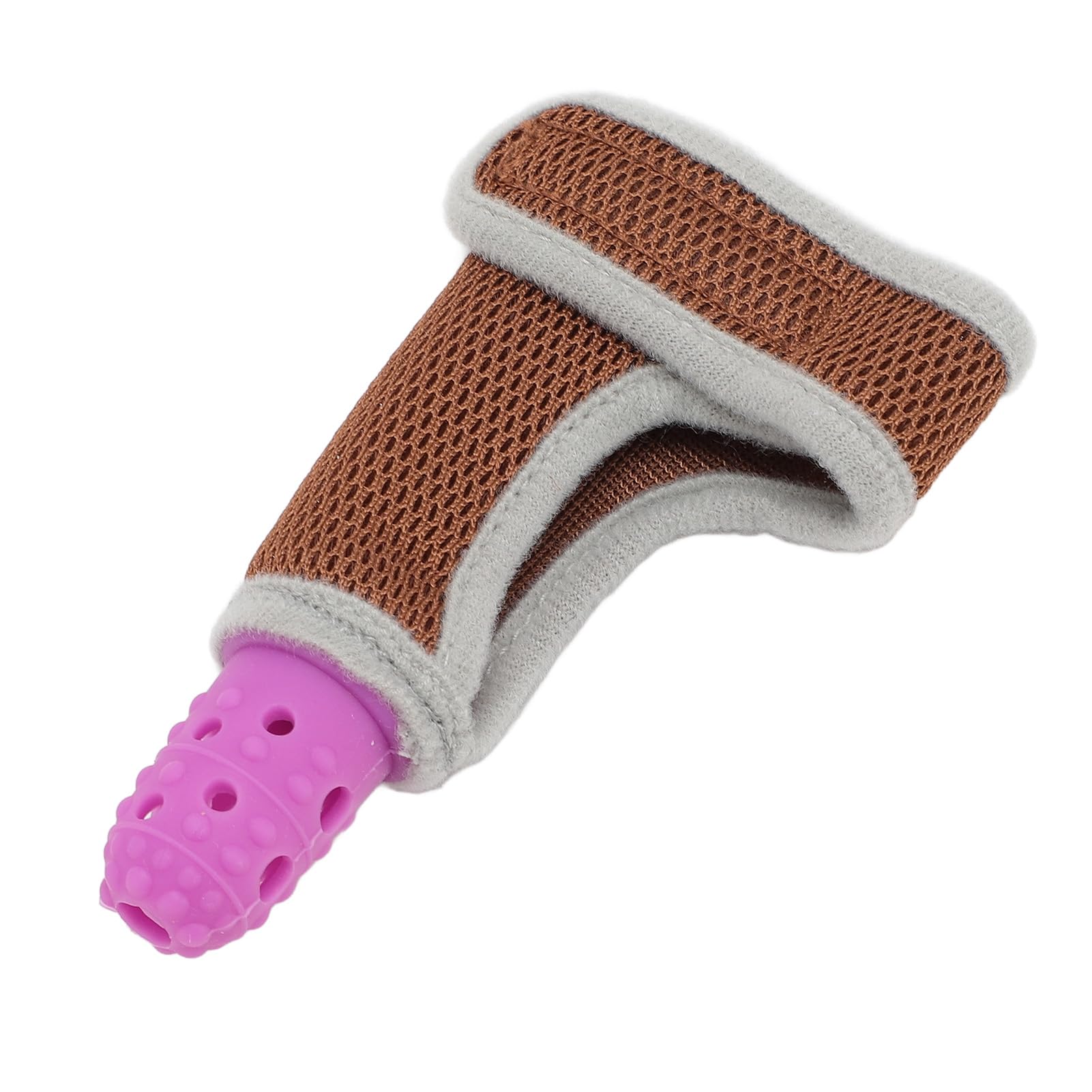 Dispositivo Per Succhiare il Pollice Per Bambini, Protezione Per le Dita in Silicone, Rete Traspirante, Trattamento Per Succhiare il Pollice Regolabile, 7M10Y, Blu, Con (PURPLE)