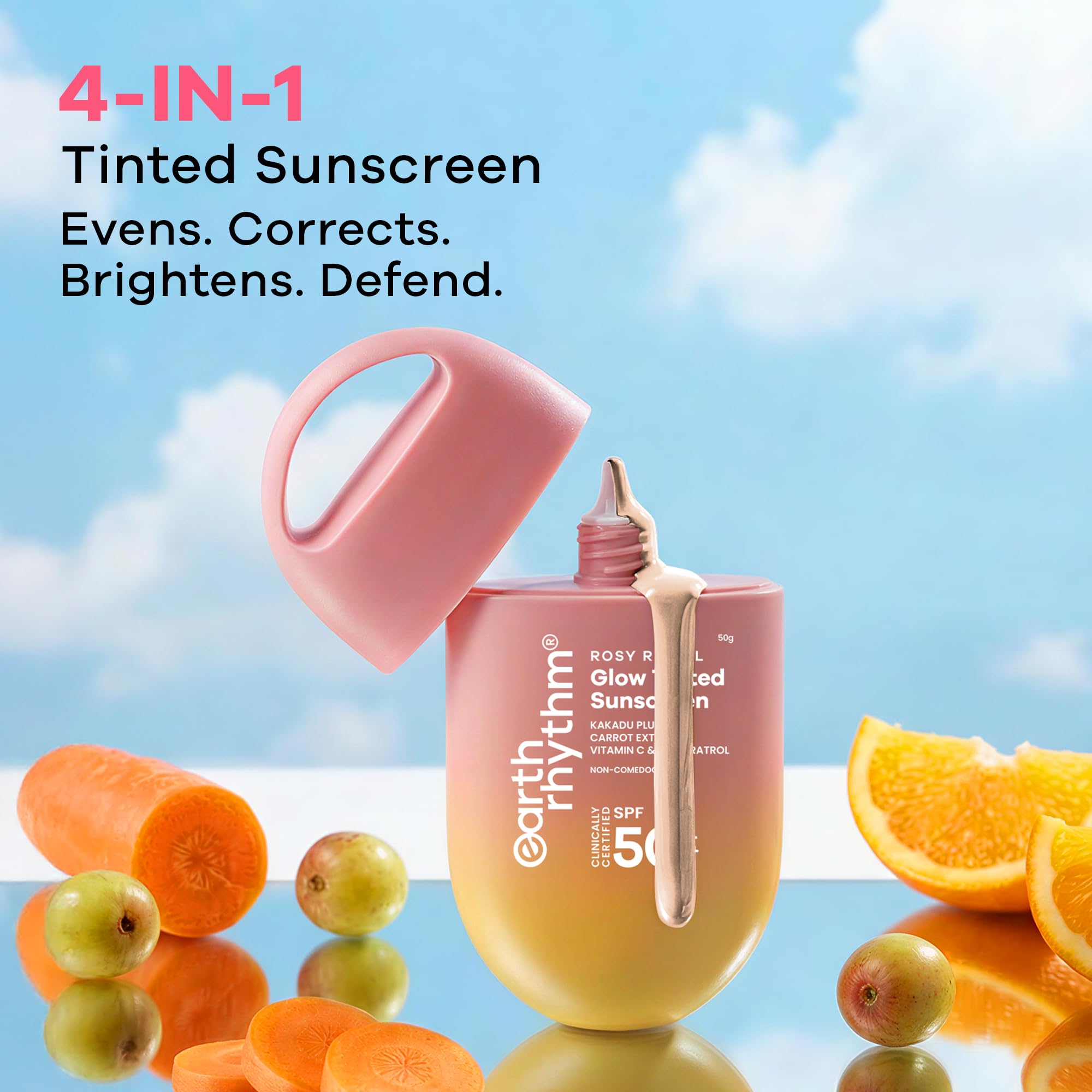 Earth Rhythm Rosy Ritual Sunscreen - Glow Tinted SPF 50 -4