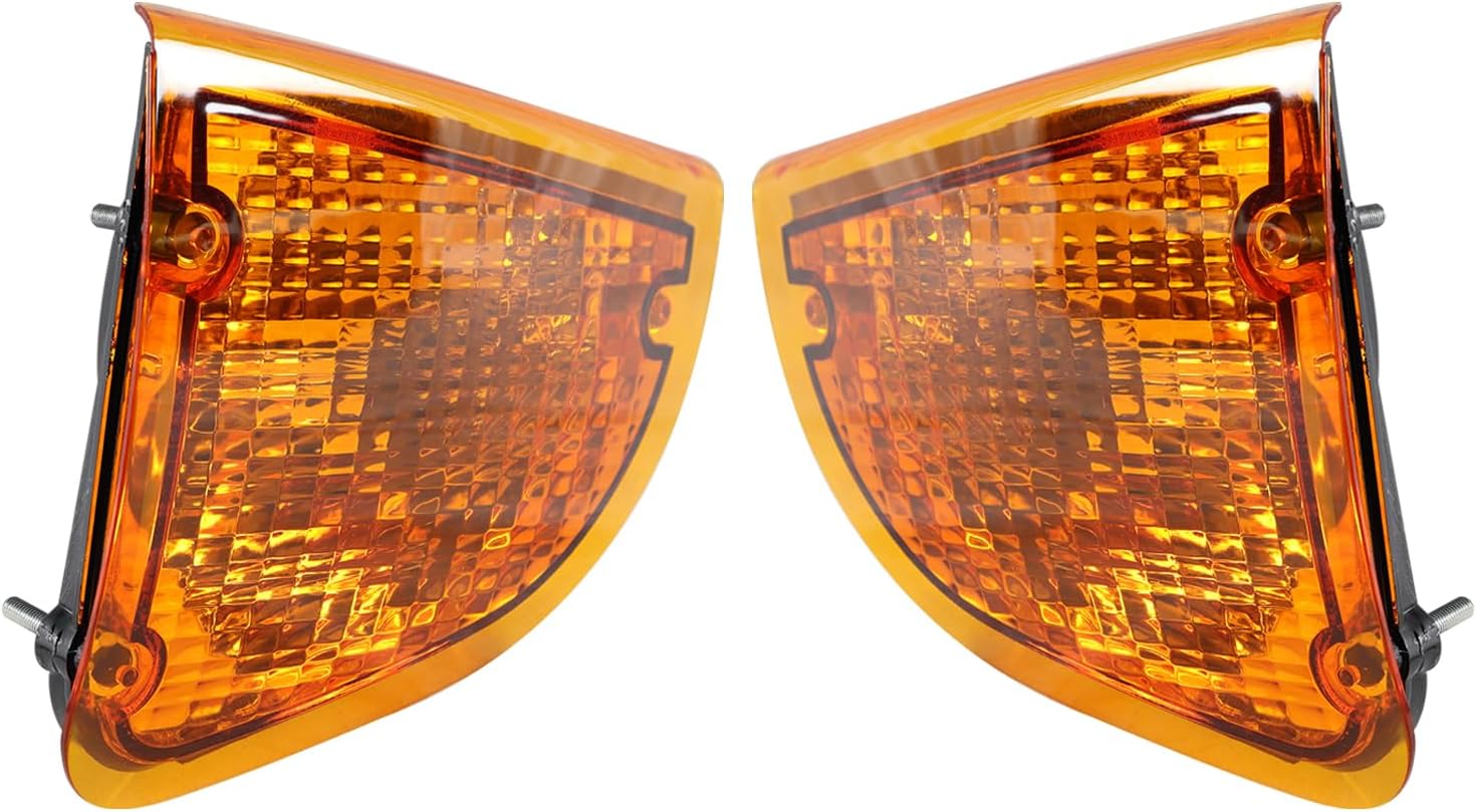 Pair(2) Amber Halogen Turn Signal Lights For 1986-2008 Kenworth K300 T300 T330 T600