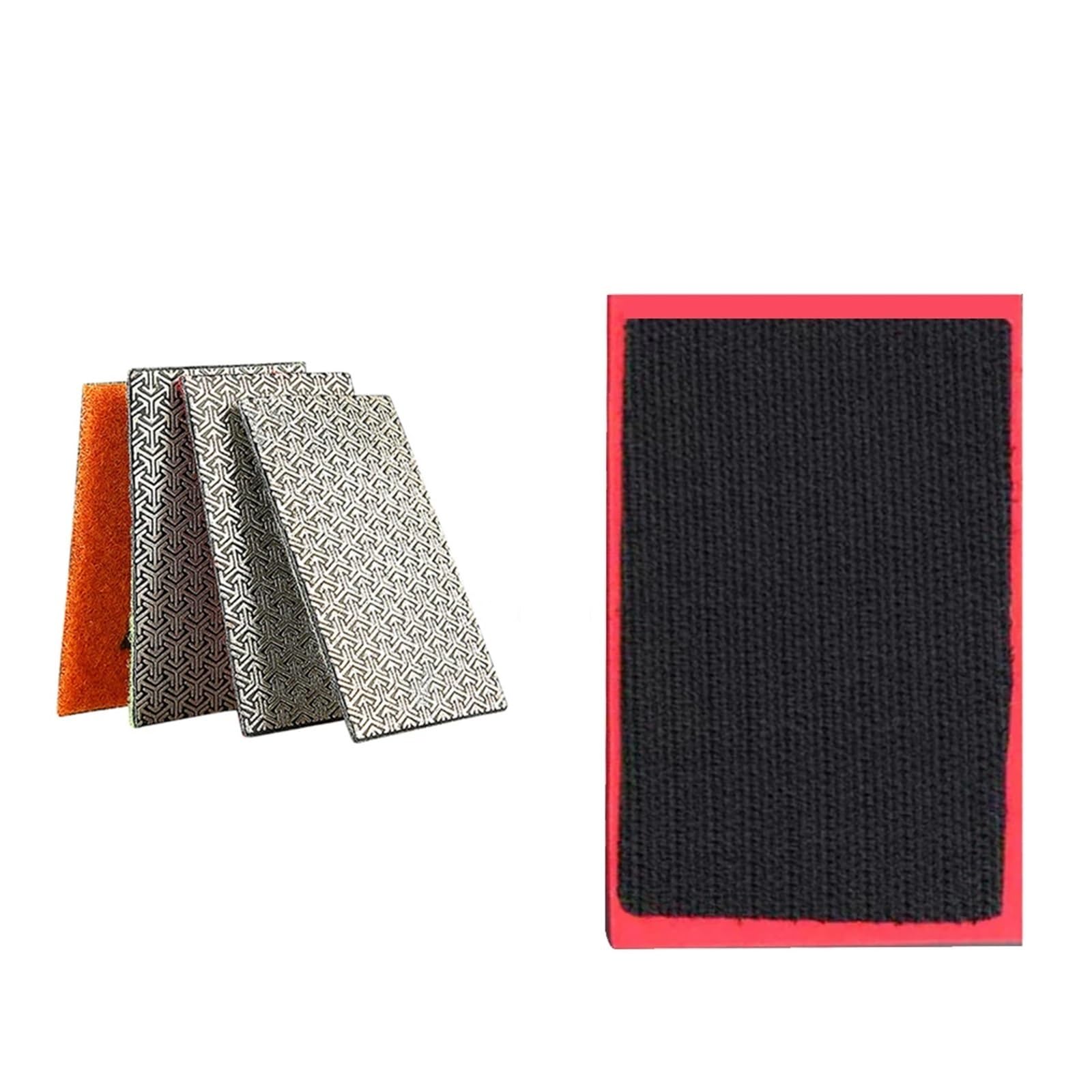 1-5 szt. wymiennych diamentowych padów polerskich do płytek szklanych, ściernych bloków szlifierskich, ceramicznych tarcz polerowania(Kit 5Pcs)