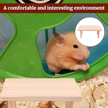 Eophmi Hamster Platform 1 Pcs Hamster Cage Platform Niteangel Platforms Wooden Small Animals Stand Platforms Hamsters Cage Accessories for Hamsters, Gerbils, Chinchillas or Other Small Pets