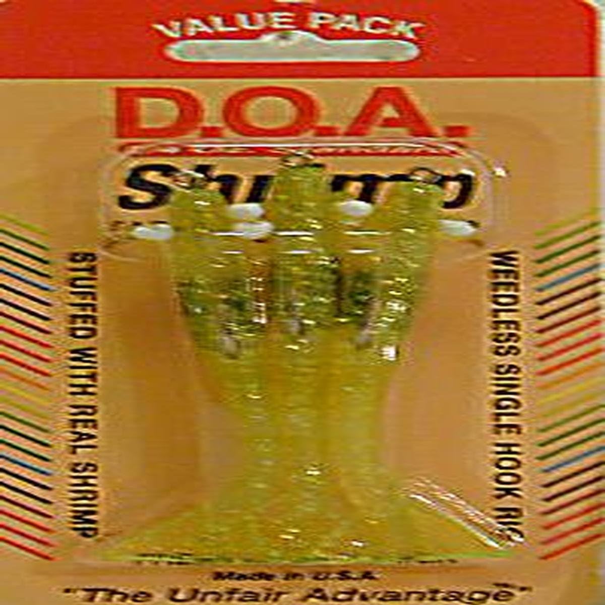 DOA Shrimp 3" (Chartreuse / Silver Glitter)