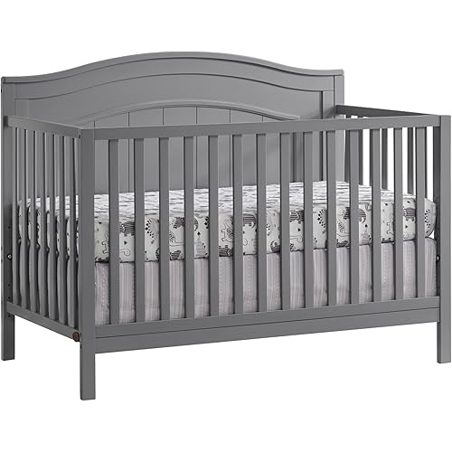 Oxford Baby Nolan 4-in-1 Convertible Crib, Dove Gray, GreenGuard Gold Certified