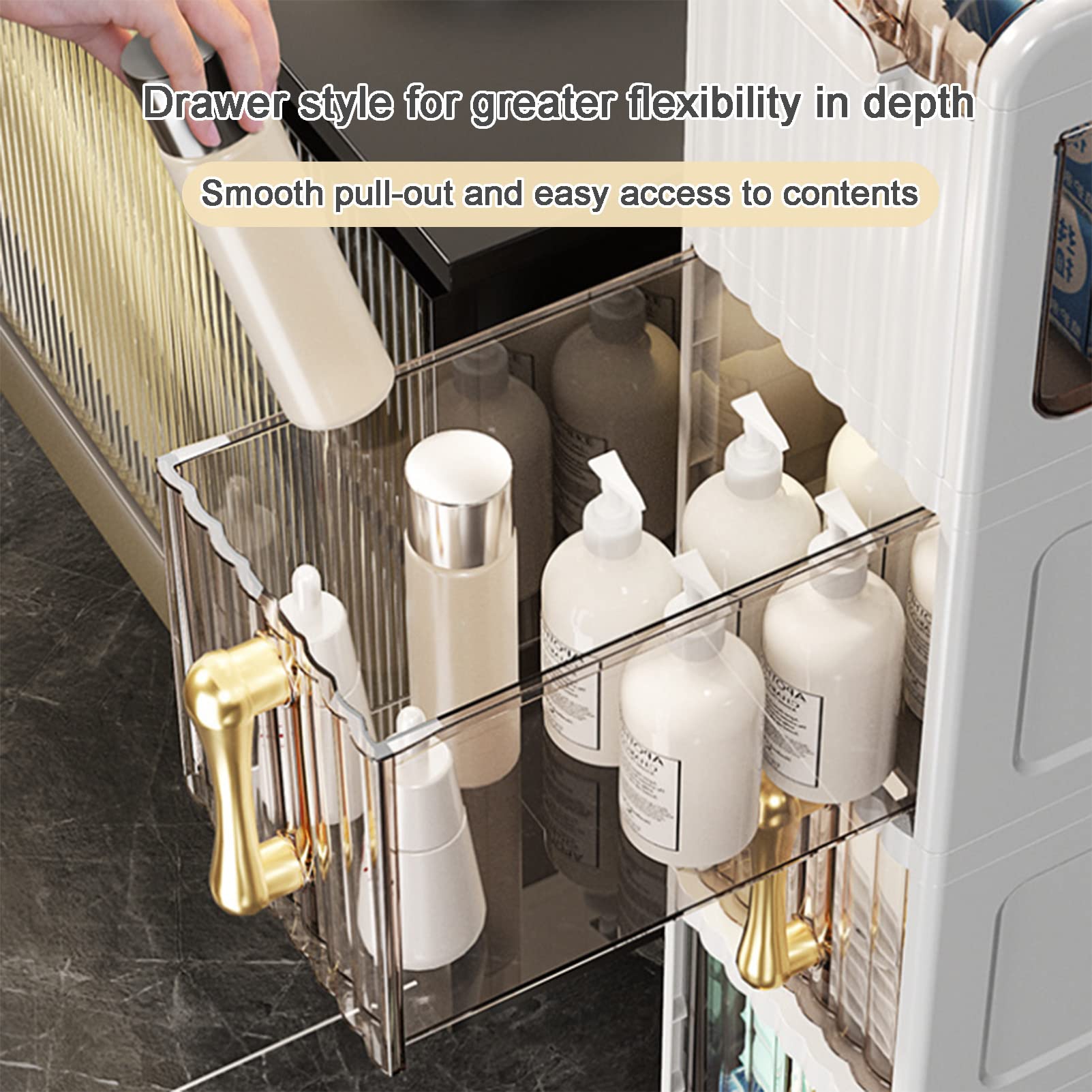 AAMNA Gabinete de Almacenamiento de baño pequeño con Soporte para Papel higiénico, Torre de Almacenamiento de Papel higiénico para el hogar, Sala de Estar y Dormitorio