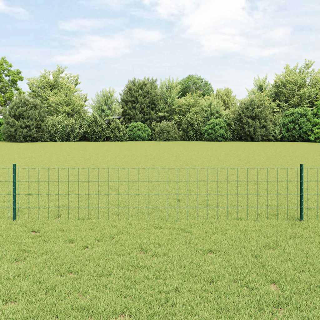 Kit panneau grillage rigide 10x0,4m avec poteaux pour jardin extérieur