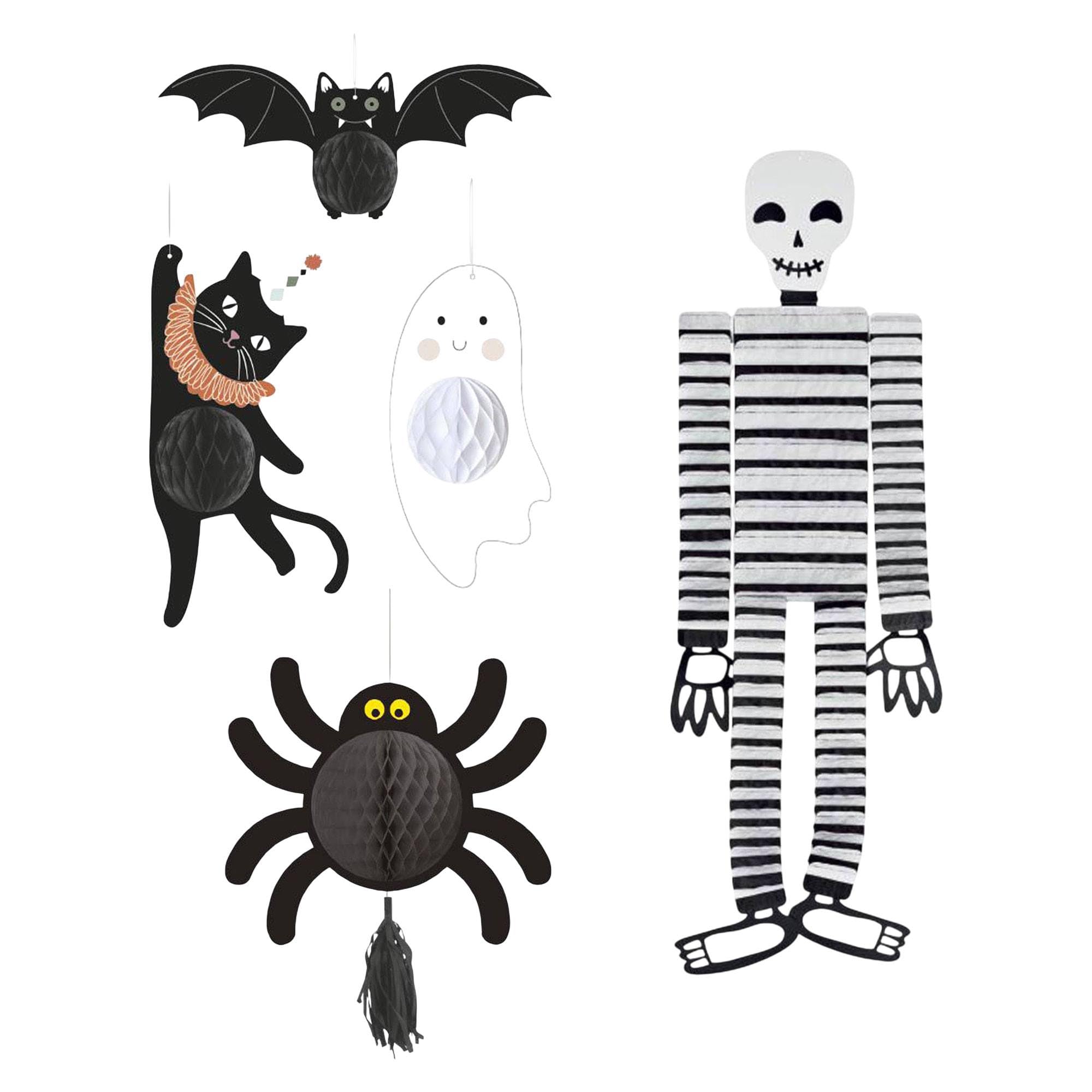 Well Home MOBILIARIO & DECORACIÓN Well Home Decoración de Halloween-Set de 5 Piezas Colgantes Festivas, Multicolor, Estándar