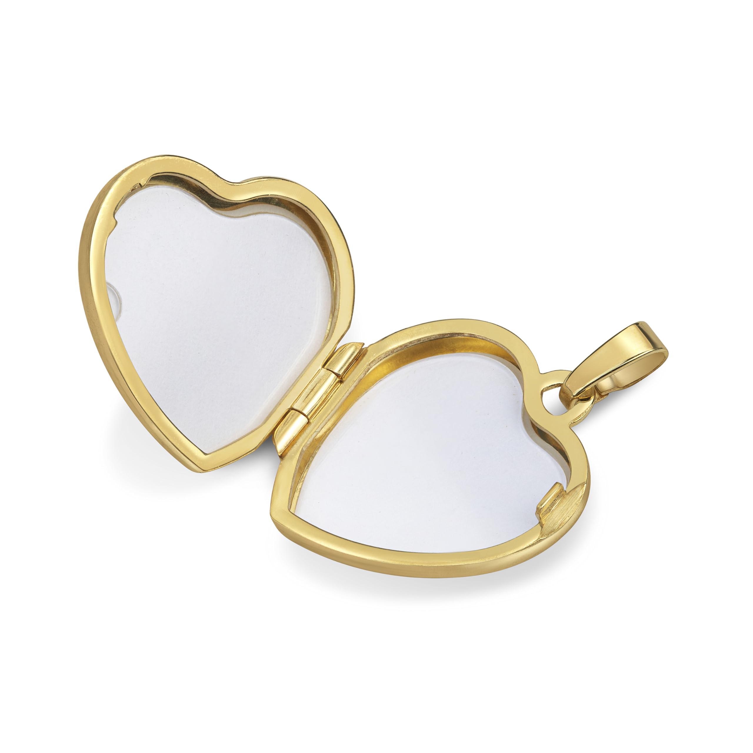 Kleiner Herz Anhänger Medaillon 333 Gold Herz-Amulett für 2 Bilder zum Öffnen für Damen mit Halskette und Schmuck-Etui