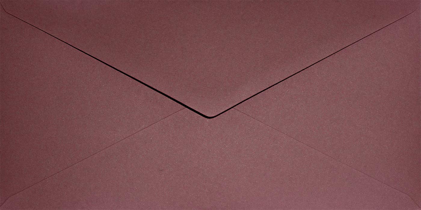 Netuno 500 Long Bordeaux envelopes DL 110 x 220 mm 4.33 x 8.66 in 120gsm Keaykolour Carmine Elegant Invitation Envelope Colourful Recycled envelopes for Letters Flyers Business Cards Weddings
