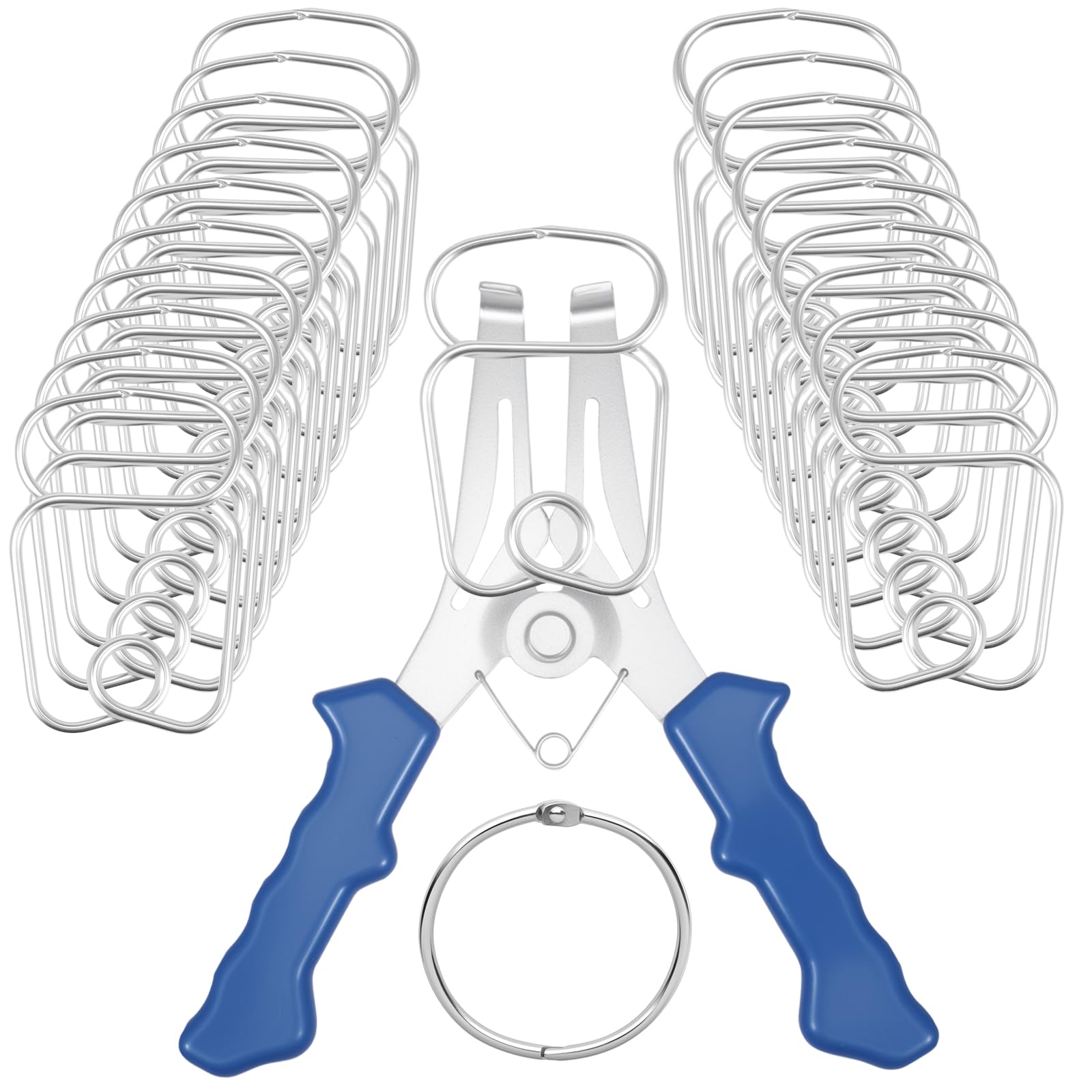 Yjqxmyu Stainless Steel 22Pcs Mitre Spring Clamps Kit With Pliers, Miter Clamps For Picture Frames, Moulding, Wood Trim, Woodworking Corner Clamp Set