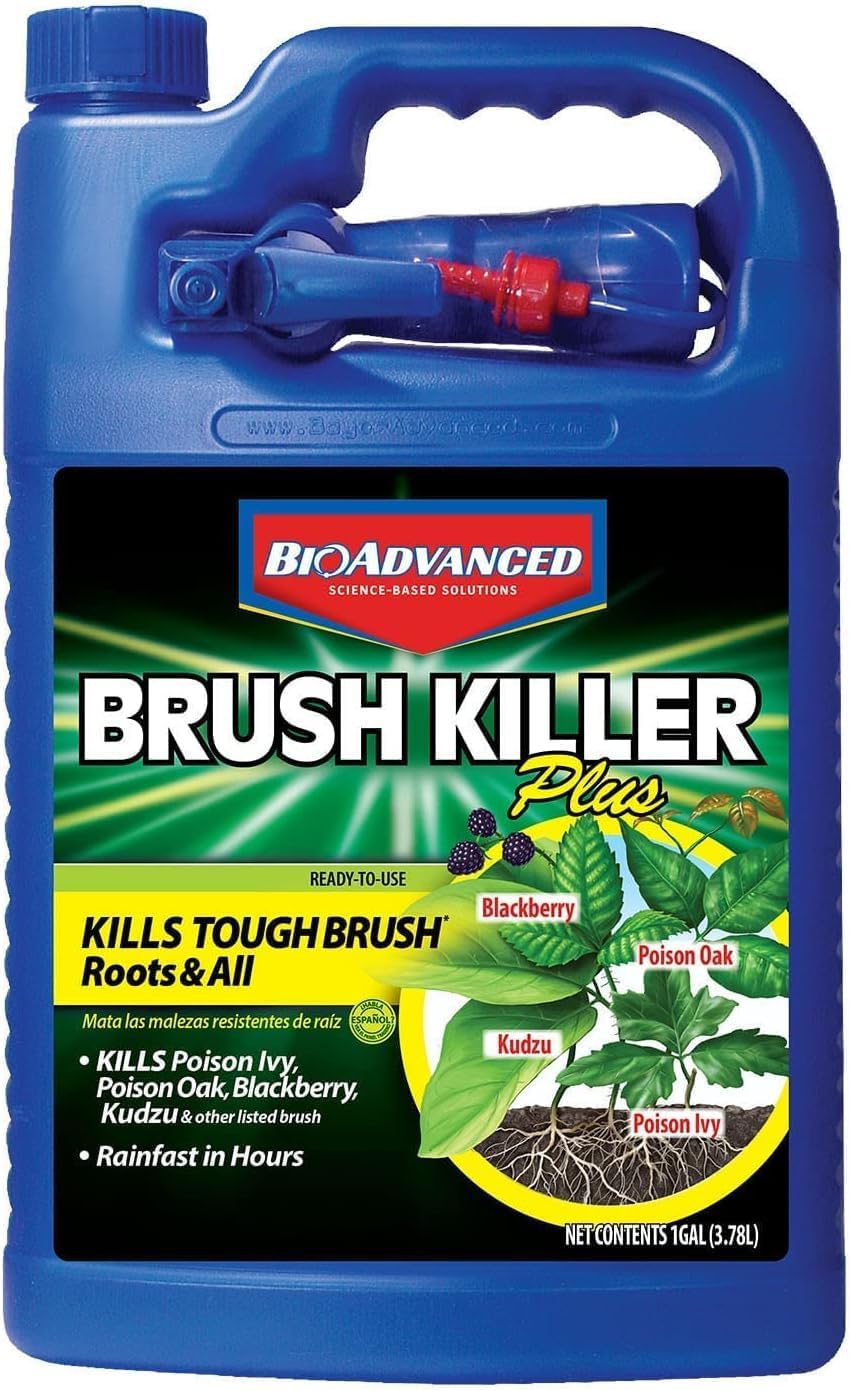 BioAdvanced Brush Killer Plus, Ready-to-Use | 1.3 Gal | Kills Poison Ivy | Kills Tough Brush Roots | Pack of 2