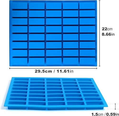 Miniatura 6 de 2 moldes de silicona para barra de granola, moldes rectangulares de 40 cavidades para barra de energía, moldes de silicona para hornear para barra