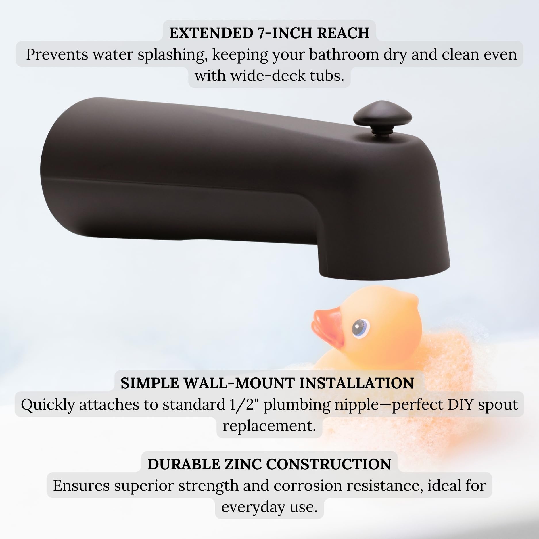 Westbrass e507d-1 F 7 Inch desviador caño bañera