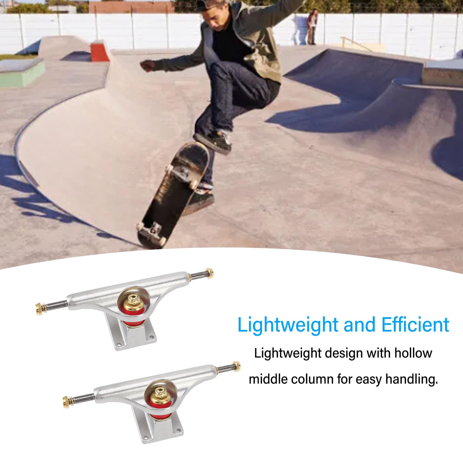 Trucks de, 2 Roulements de en Alliage D'aluminium Léger avec Suspension en PU pour Planche de 7,75 à 8,25 Pouces, Patins de Durables, Matériel de, Kit de Démarrage combiné
