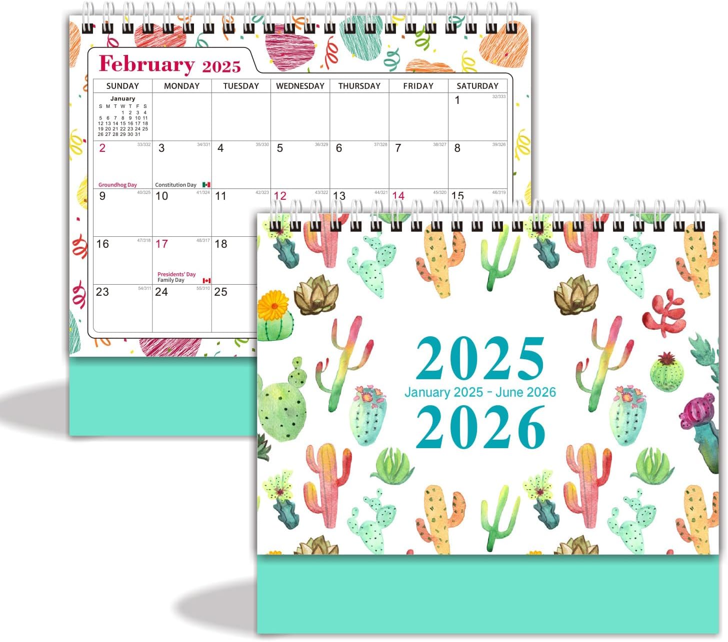 20252026 Small Desk Calendar 8x7 inch Standing Desk