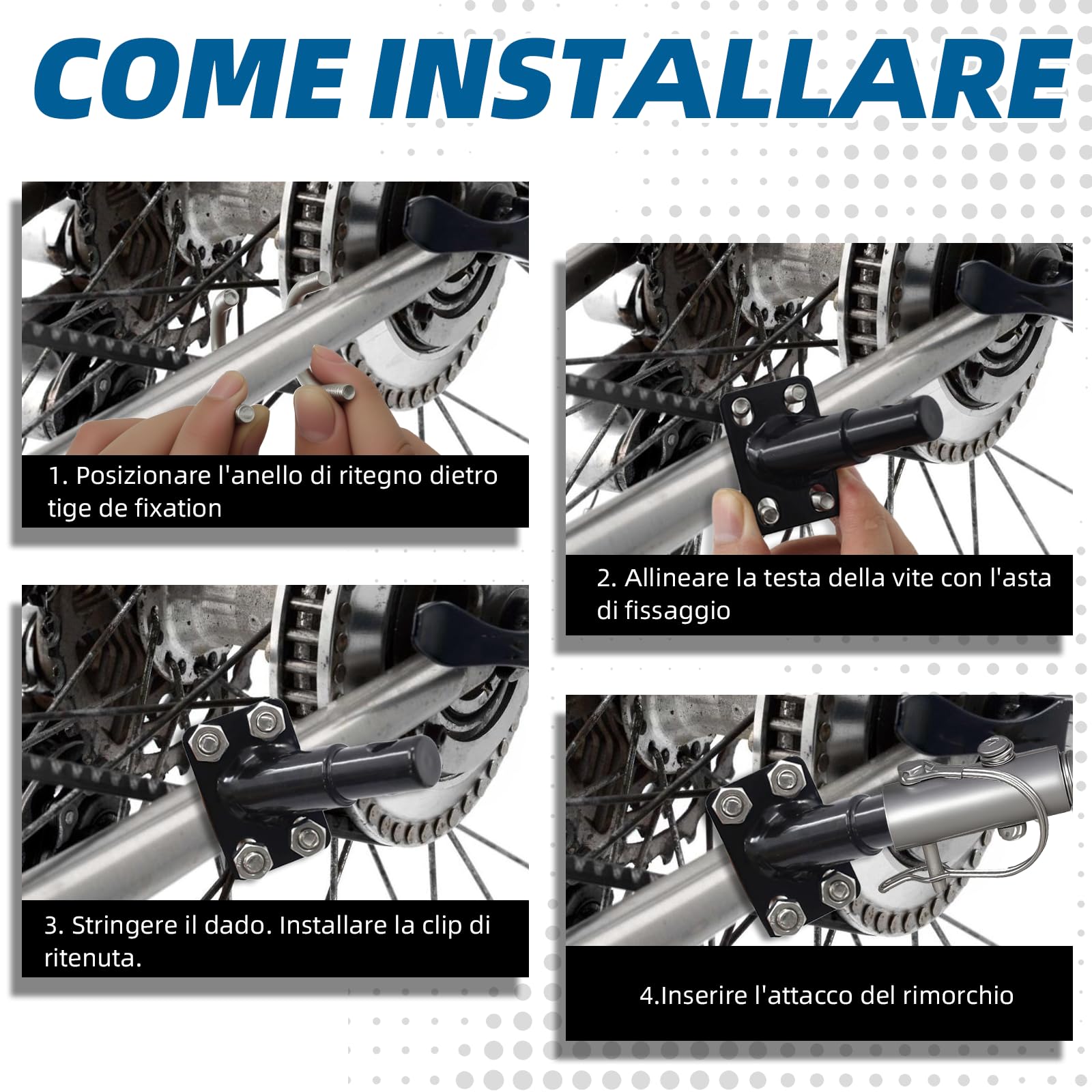 Thule Burley Croozer Adattatore Universale Coppia per Rimorchio Bici 17 mm
