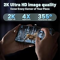 Vista 8 de 4G LTE Cellular Solar Security Camera Wireless Outdoor, No WiFi Solar Powere Camera Built in SIM Card & Subscription Fee, 350° Live View, 2K Camera