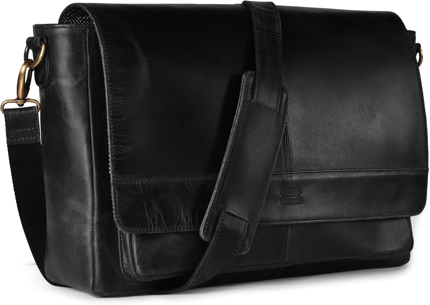 LEATHER VILLAGE Vintage Leather Messenger Bag15.5" Handmade Satchel for Men & Women Shoulder Bag Office, Travel & Daily Use