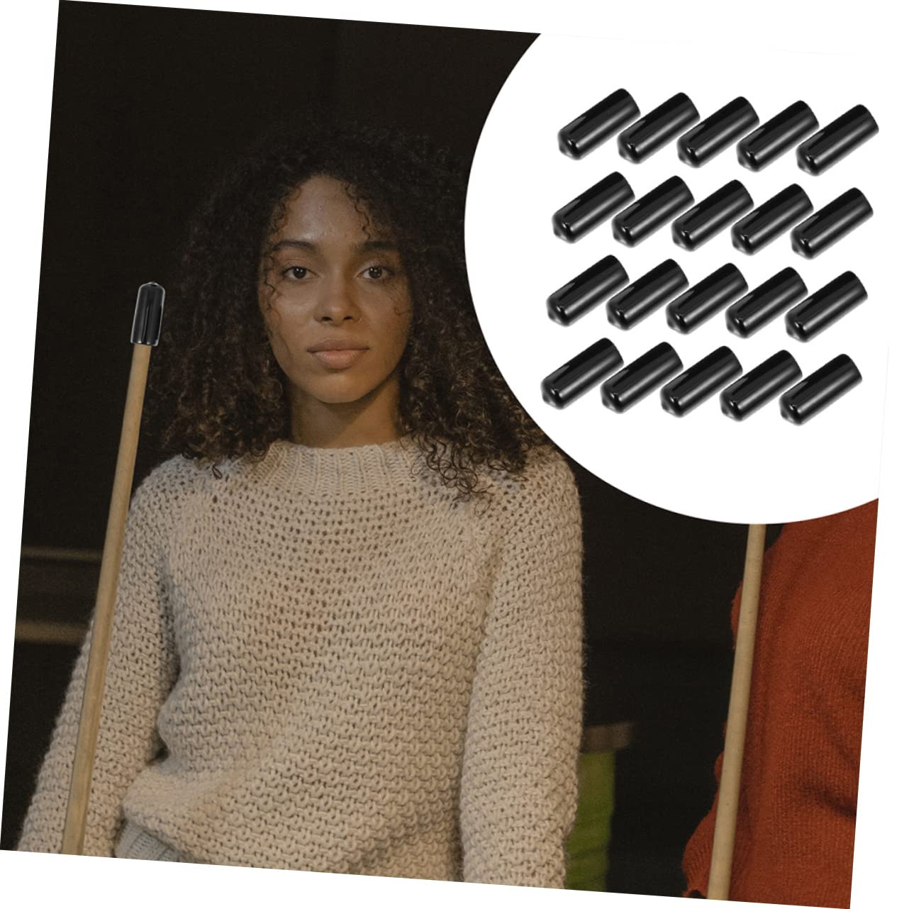 POPETPOP Billiard Cue Bottom Covers 20 Pack Cue Tips Covers for Pool Cue Protective Cue Tip Covers Cue Tip Protectors Rubber