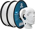 GEEETECH PLA Filament 2 kg, 1.75 mm for 3D Printer, PLA Filament 2 Spools, White and White