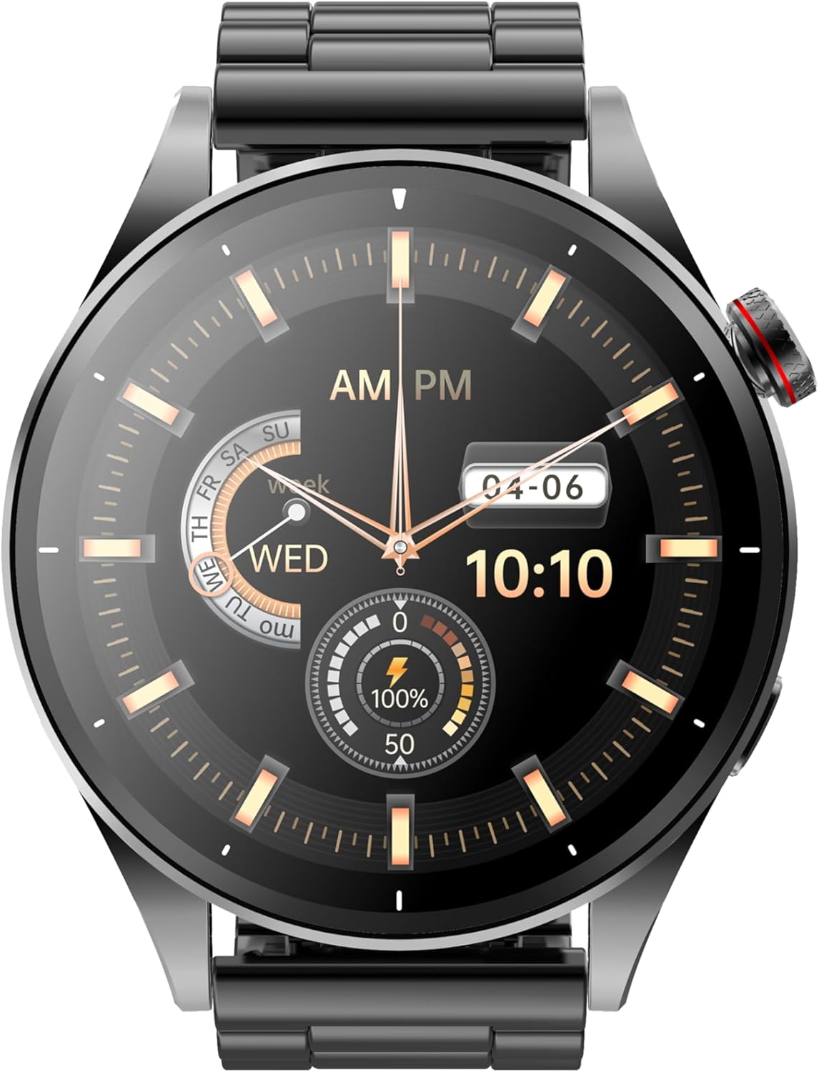 Maxcom Iron R FW66 Smartwatch display showing an analog watch face