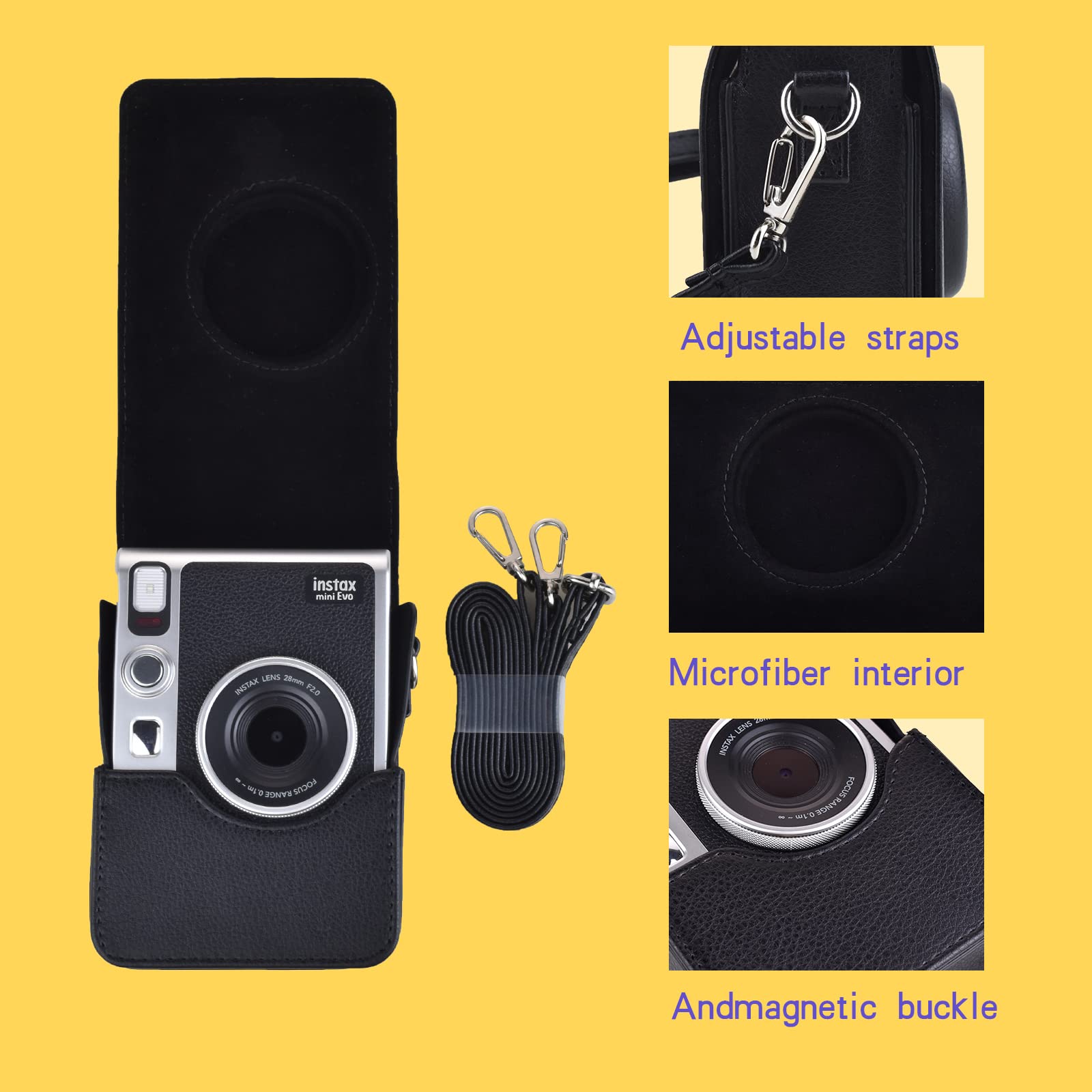 Borsa per fotocamera retrò per Mini EVO con tracolla Custodia