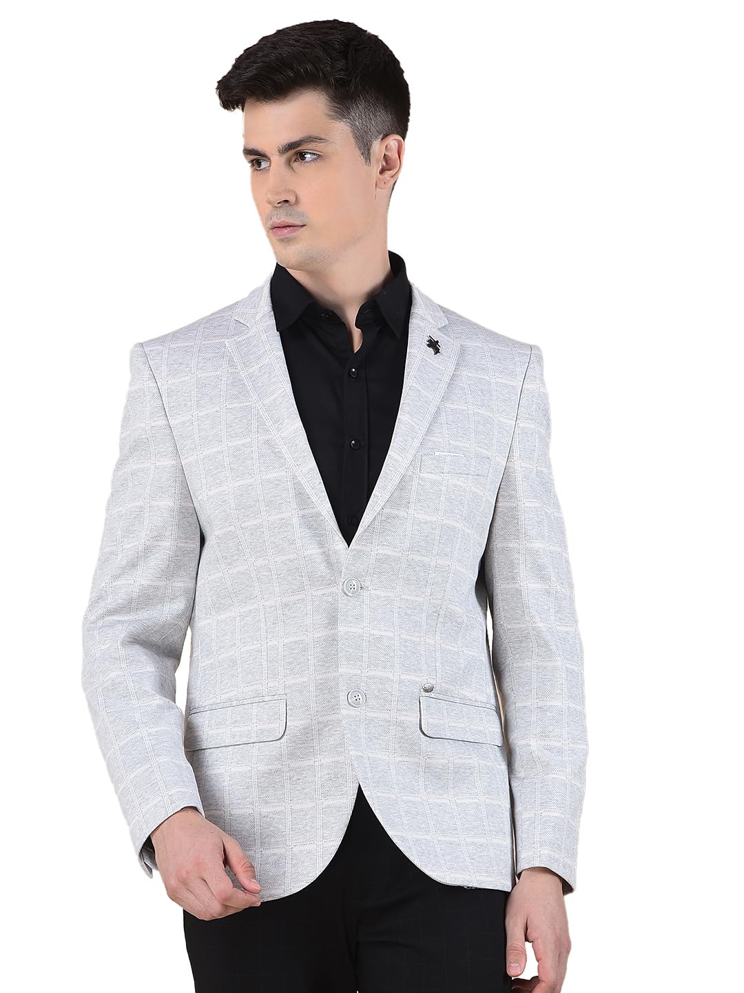 cantabil Blazer for Men | Premium Casual Blazer Slim Fit Notched Collar Terry Rayon Fabric Checkered Pattern (P_MBZC00091)-picture-53