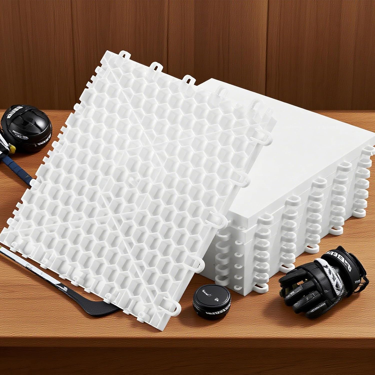 8 PCS Hockey Floor Tiles Mats, Interlocking... 13 8 PCS Hockey Floor Tiles Mats, Interlocking...