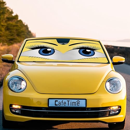 Miniatura 5 de Parasol para parabrisas de automóvil, hermoso color rojo, divertido y divertido para parabrisas delantero, reflector, protección solar, mantiene el