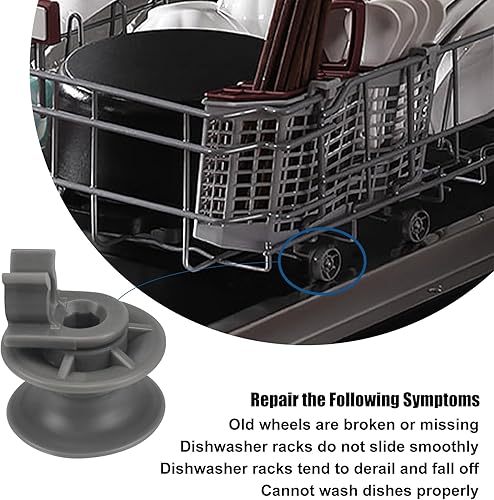 Miniatura 3 de 4581DD3002A - Rodillo de repuesto para escurridor de platos superior compatible con piezas de lavavajillas L-G, sustituye a 4581DD9001B AP4437685