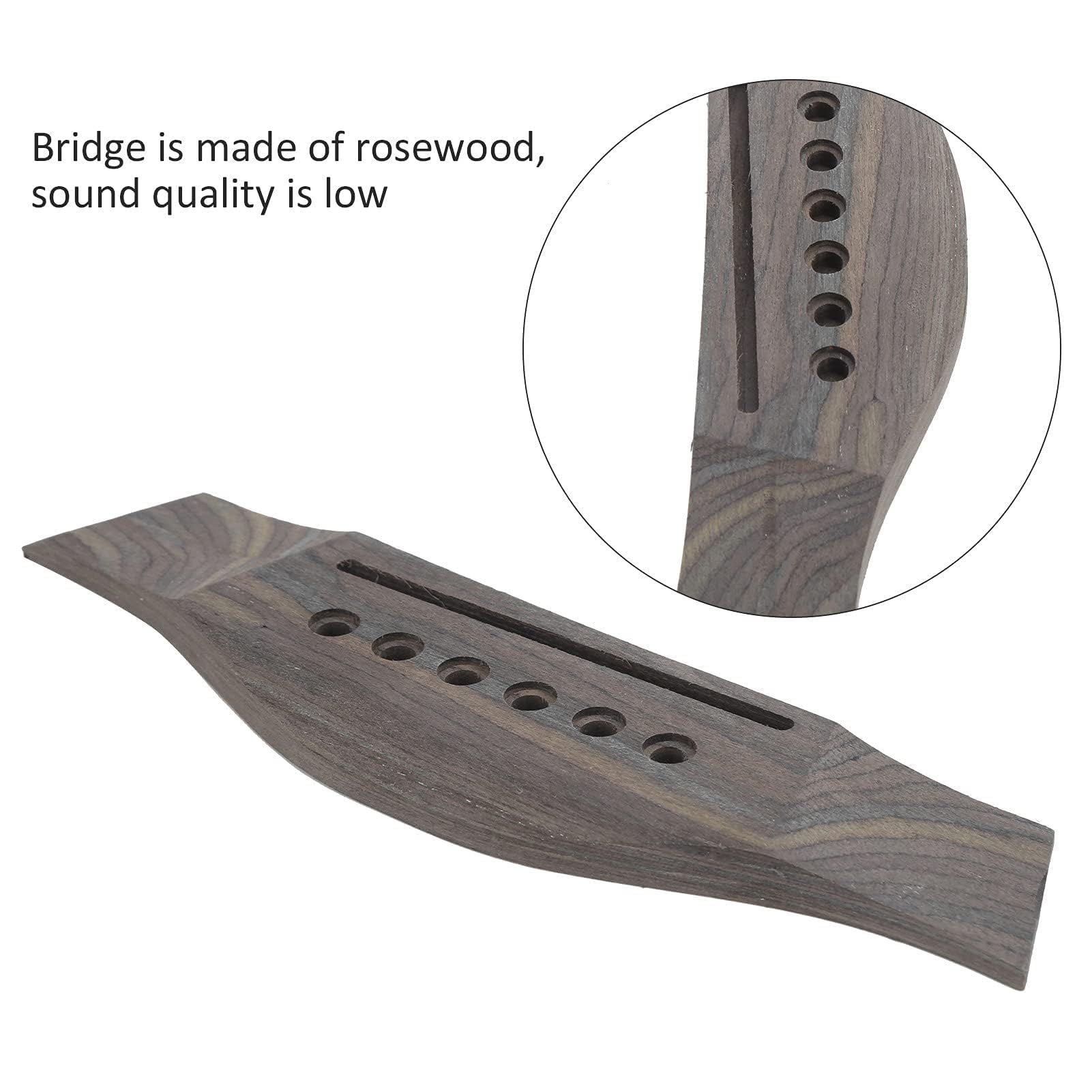 Sella e dado per ponte per chitarra acustica a 6 corde + 6