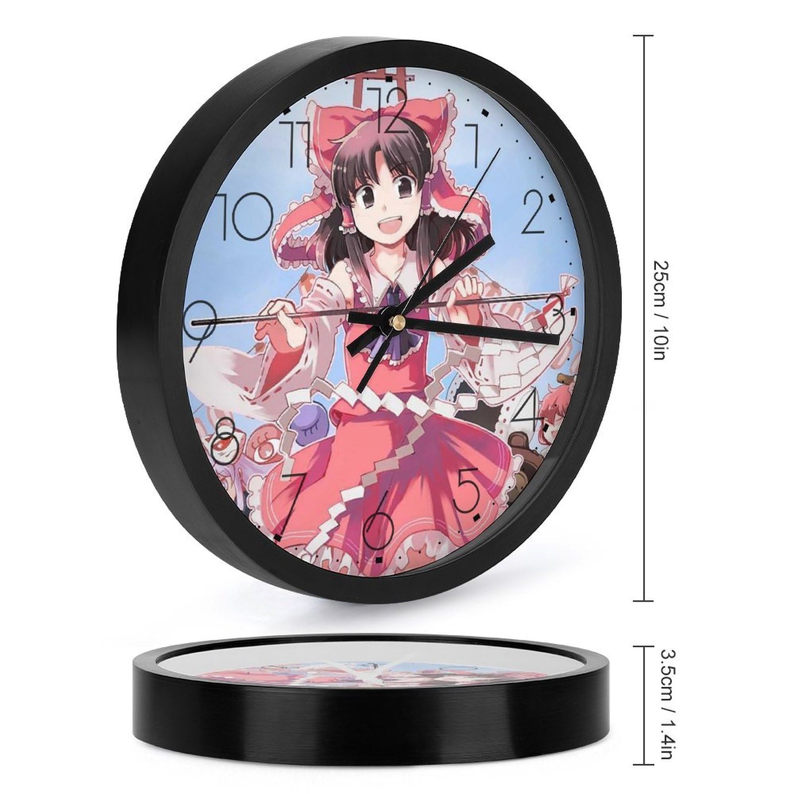 Amazon.co.jp: 掛け時計 東方 博麗霊夢 アニメ 壁掛け時計 かけ