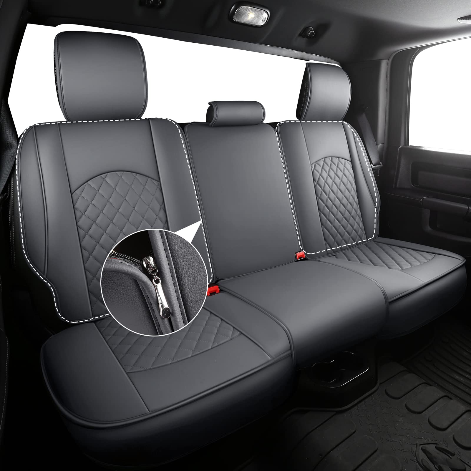 爆安プライス HALプロショップ2YIERTAI Dodge RAM Seat Covers Fit for 20092021 1500