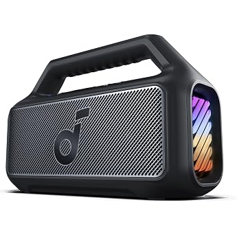 soundcore by Anker Boom 2 Outdoor Speaker, 80 W, Subwoofer, BassUp 2.0 | 24h Battery, IPX7 Waterproof &amp; Floats, LED Light, EQ