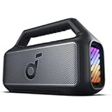 Boom 2 By Anker&comma; Outdoor Speaker&comma; 80W&comma; Subwoofer&comma; BassUp 2&period;0&comma; 24H Playtime&comma; IPX7 Waterproof&comma; Floatable&comma; RGB Lights&comma; USB-C&comma; Custom EQ&comma; Bluetooth 5&period;3&comma; Portable for Camping&comma; Beach&comma; and Backyard