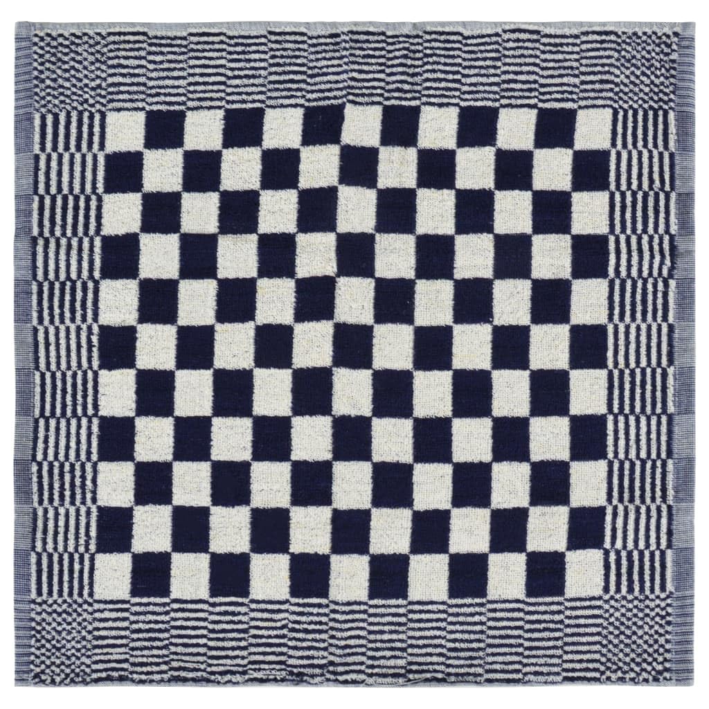 20-częściowy zestaw ręczników niebiesko-białych ze 100% bawełny z 10 ścierkami do naczyń 50 x 70 cm i 10 ręcznikami dla gości 50 x 50 cm do kuchni, łazienki i codziennego czyszczenia, chłonne, trwałe