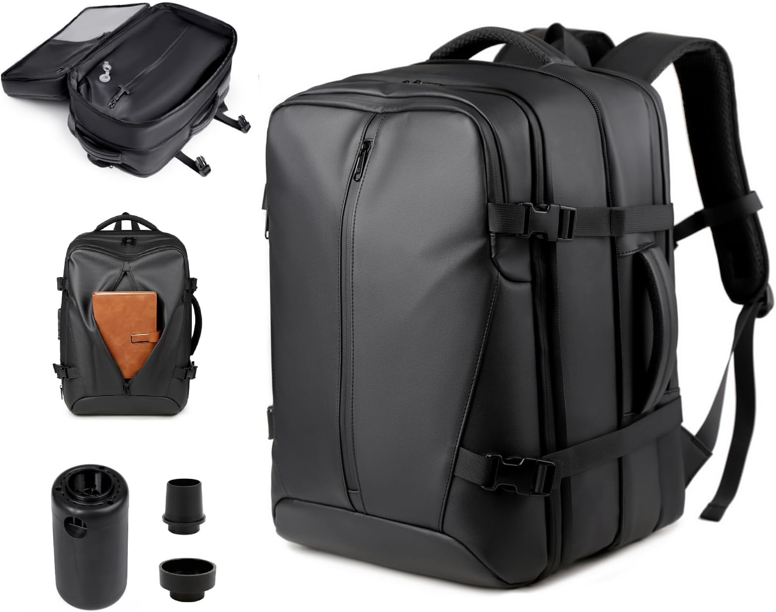 Vacuum Backpack, 62 L Hand Luggage, Airbag Backpack with Vacuum Pump, Travel Vacuum Backpack, Women's and Men's Vacpack Bag, Hand Luggage, Anti Theft Airbag, Vacuum Backpack, Water-Repellent
