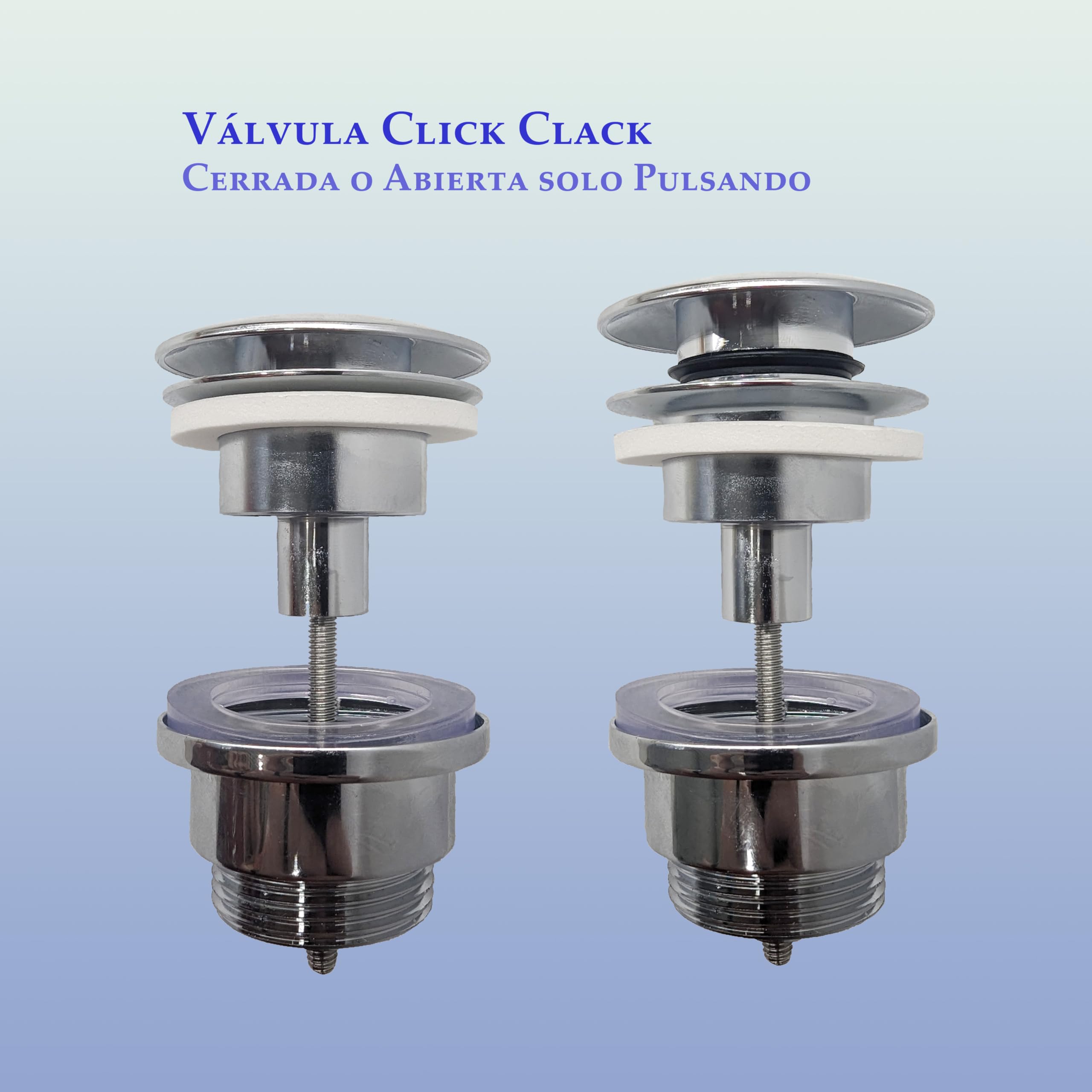 Tappo Lavabo Universale Click Clack - Per Fori 34-40 Mm | Con Filtro Anti-intasamento - Foto 7