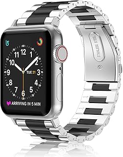 سوار متوافق مع ساعة 49 ملم 45 ملم 44 ملم 42 ملم الترا سلسلة 7/6/5/4/3/2/1/SE/SE2، سوار معصم بديل من فولاذ مقاوم للصدأ ممتاز من فاينتي