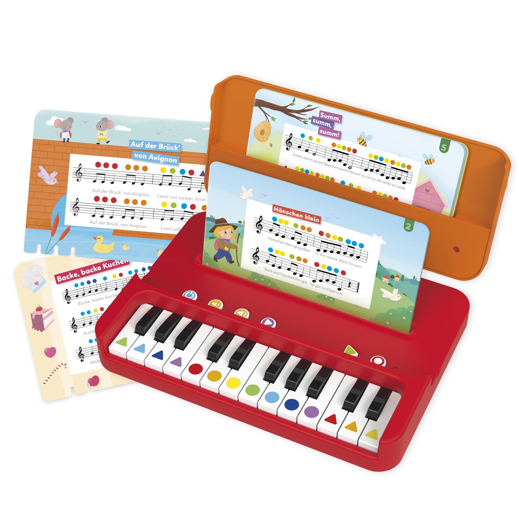 Ich lerne Musik - Musik-Lernspiele für Kinder - Noten Lernen und Melodien aufnehmen - Inklusive 12 Blättern mit beliebten Kinderliedern & praktischer Tragetasche - Für Kinder ab 5 Jahren