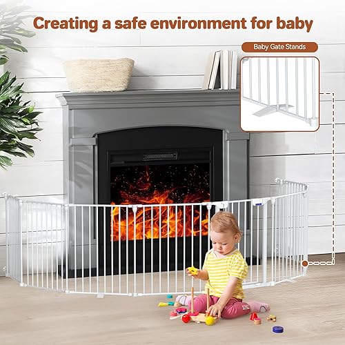Miniatura 3 de Kfvigoho Puerta de bebé para puertas de escaleras de 295 a 488 pulgadas puerta de perro con puerta de mascotas puerta de seguridad de cierre