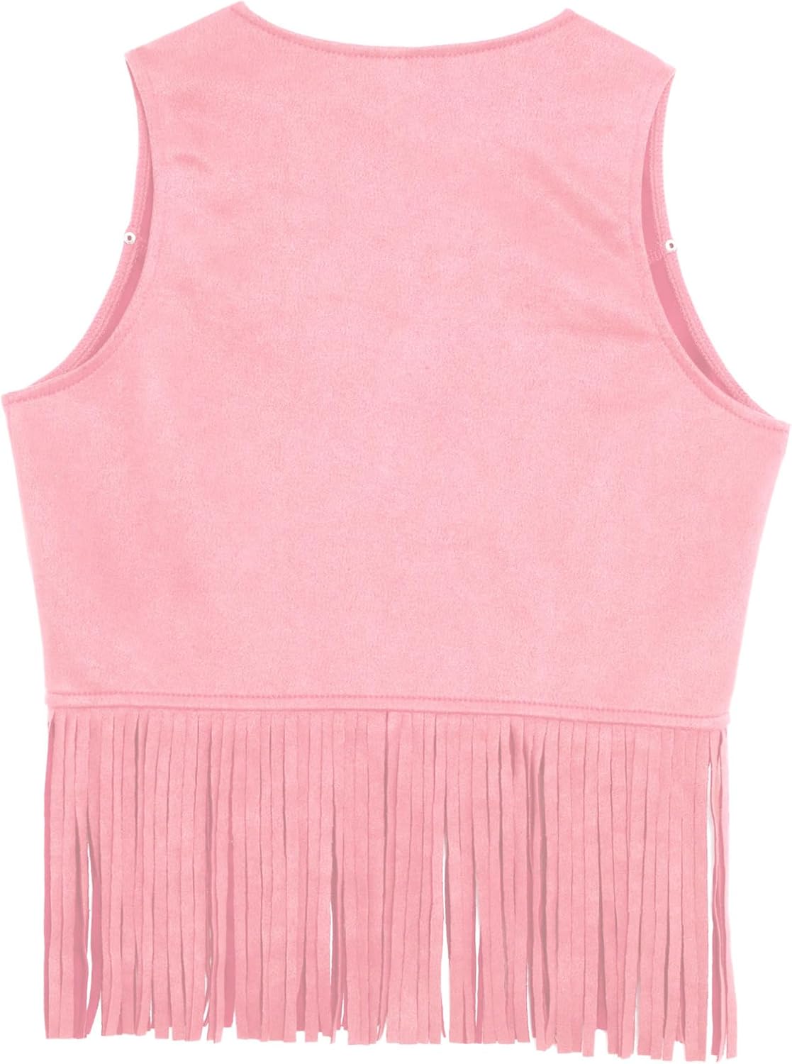 iiniim Girls Open Waistcoat Sleeveless Tassels Top Western Cowboy Vest Jacket for Halloween Carnival Party(6-16 Years)