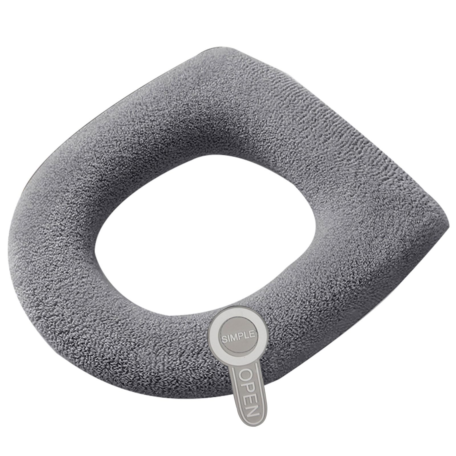 Tsophreniq Toilet Seat Cover with Soft Handle for Winter Comfort and Easy Cleaning for Most Standard Toilets Toilet Cushion