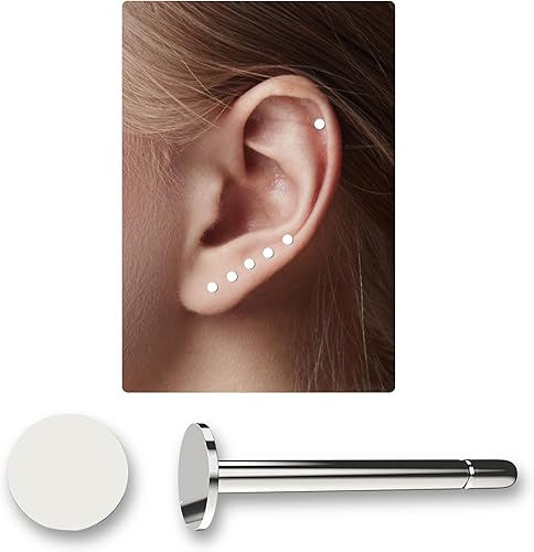 Tiny Round Dot Disc Stud Earrings in 925 Sterling Silver, Gold Vermeil, or Rose Gold Vermeil Dainty Minimalist Earrings for Women (Sterling Silver,