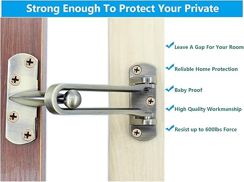 Miniatura 6 de 2 cerraduras de puerta de barra oscilante, cerradura superior para puerta delantera, cerrojo de acero inoxidable, cerradura de puerta de granero,