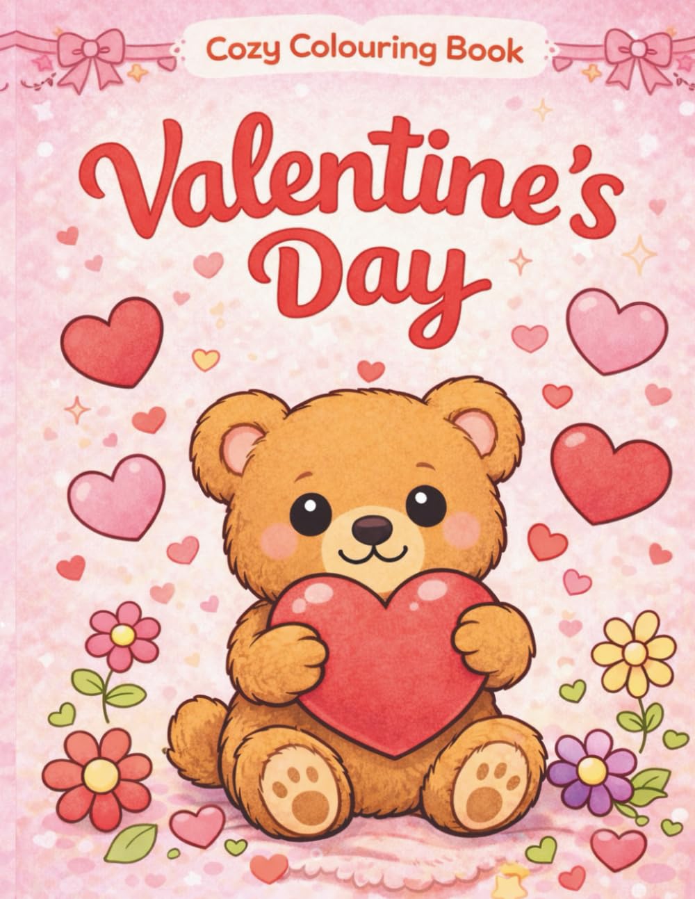 Cute & Cozy Valentine Coloring Book: Relaxing Animals, & Sweet Designs for Stress Relief and Creative Fun